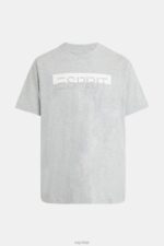 Esprit Matte shine logo applique t-shirt Men Light Grey T-Shirts P0D0X615 - Image 5