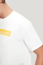Esprit Matte shine logo applique t-shirt Men White T-Shirts P0D0X616 - Image 2