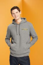 Esprit Melange hoodie with small logo print Men Medium Grey Sweatshirts & Hoodies P0D0X826