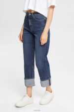 Esprit Mid-rise relaxed fit jeans Women Blue Medium Wash Denim P0D0X325