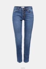 Esprit Mid-rise slim fit stretch jeans, Dual Max Women Blue Medium Wash Denim P0D0X329 - Image 5