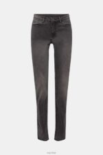 Esprit Mid-rise slim fit stretch jeans, Dual Max Women Grey Dark Wash Denim P0D0X398 - Image 7