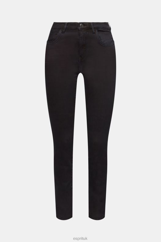 Esprit Mid-rise slim fit stretch jeans Women Black Denim P0D0X564 - Image 5
