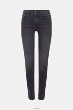 Esprit Mid-rise slim fit stretch jeans Women Black Medium Wash Denim P0D0X340 - Image 5