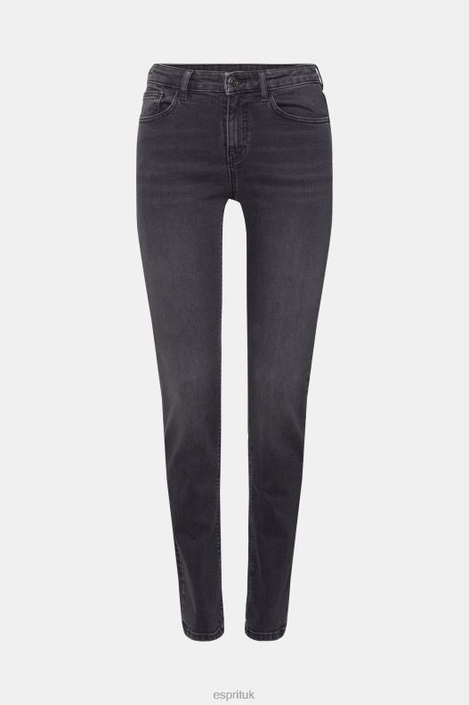 Esprit Mid-rise slim fit stretch jeans Women Black Medium Wash Denim P0D0X340 - Image 5
