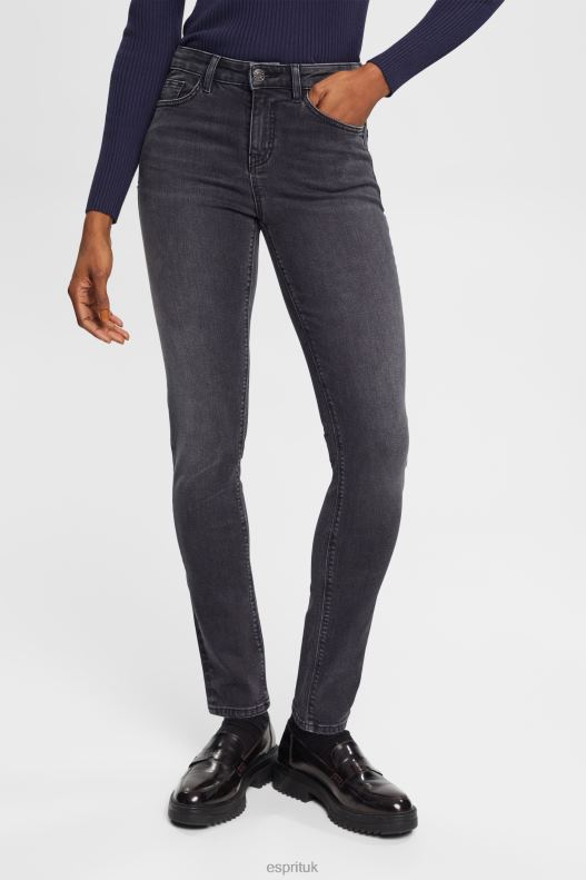 Esprit Mid-rise slim fit stretch jeans Women Black Medium Wash Denim P0D0X340 - Image 1