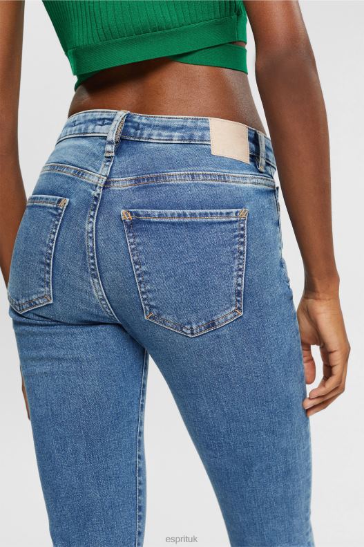 Esprit Mid-rise slim fit stretch jeans Women Blue Medium Wash Denim P0D0X348 - Image 3