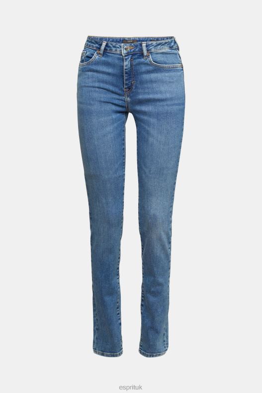 Esprit Mid-rise slim fit stretch jeans Women Blue Medium Wash Denim P0D0X348 - Image 5
