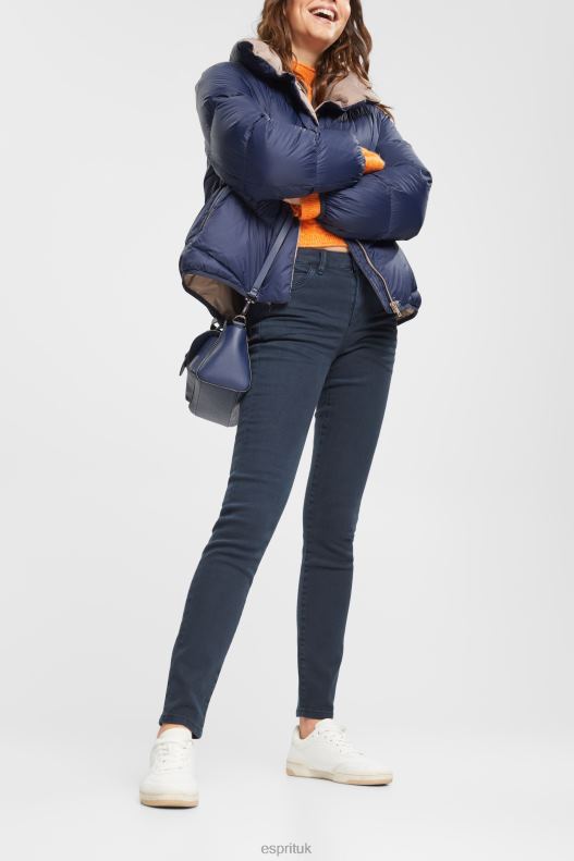 Esprit Mid-rise slim fit stretch jeans Women Petrol Blue Denim P0D0X565 - Image 2