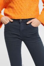 Esprit Mid-rise slim fit stretch jeans Women Petrol Blue Denim P0D0X565 - Image 3