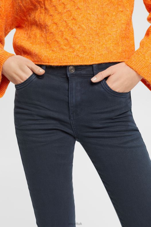 Esprit Mid-rise slim fit stretch jeans Women Petrol Blue Denim P0D0X565 - Image 3
