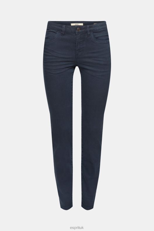 Esprit Mid-rise slim fit stretch jeans Women Petrol Blue Denim P0D0X565 - Image 5