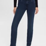 Esprit Mid-rise stretch jeans Women Blue Black Denim P0D0X345