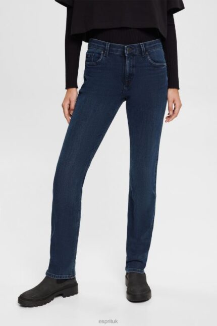 Esprit Mid-rise stretch jeans Women Blue Black Denim P0D0X345