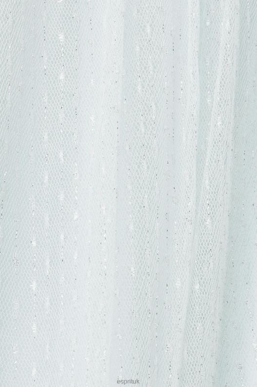 Esprit Midi skirt with glitter effect Women Light Aqua Green Skirts P0D0X268 - Image 4