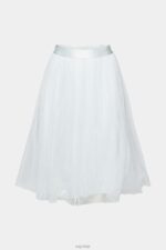 Esprit Midi skirt with glitter effect Women Light Aqua Green Skirts P0D0X268 - Image 5
