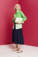 Esprit Midi skirt Women Navy Skirts P0D0X239 - Image 2
