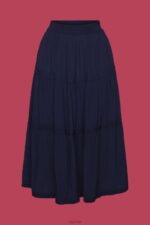 Esprit Midi skirt Women Navy Skirts P0D0X239 - Image 5