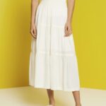 Esprit Midi skirt Women White Skirts P0D0X238