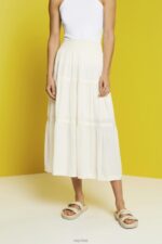 Esprit Midi skirt Women White Skirts P0D0X238