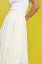 Esprit Midi skirt Women White Skirts P0D0X238 - Image 3