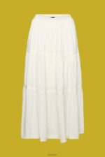 Esprit Midi skirt Women White Skirts P0D0X238 - Image 5