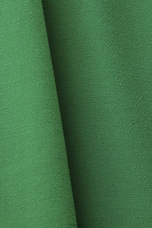 Esprit Mini dress with a smocked waist Women Green Dresses P0D0X227 - Image 4
