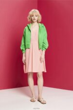 Esprit Mini dress with a smocked waist Women Pink Dresses P0D0X229 - Image 2