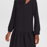 Esprit Mini dress with cut-out Women Black Dresses P0D0X429