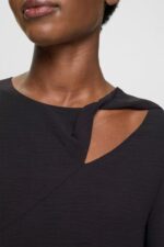 Esprit Mini dress with cut-out Women Black Dresses P0D0X429 - Image 3