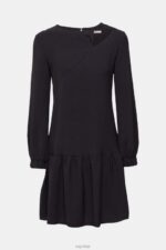 Esprit Mini dress with cut-out Women Black Dresses P0D0X429 - Image 5