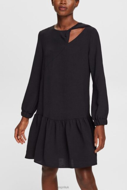 Esprit Mini dress with cut-out Women Black Dresses P0D0X429