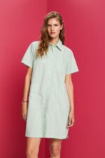 Esprit Mini shirt dress, 100% cotton Women Citrus Green Dresses P0D0X65