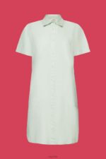 Esprit Mini shirt dress, 100% cotton Women Citrus Green Dresses P0D0X65 - Image 5