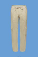 Esprit Mixed fabric cargo trousers with TENCEL Women Dusty Green Trousers & Pants P0D0X265 - Image 5