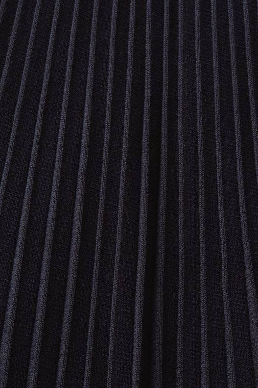 Esprit Mockneck pleated midi dress with short-sleeves Women Black Dresses P0D0X120 - Image 4
