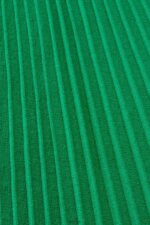 Esprit Mockneck pleated midi dress with short-sleeves Women Emerald Green Dresses P0D0X121 - Image 4