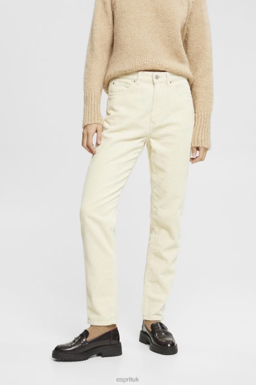 Esprit Mom fit cord trousers Women Ice Trousers & Pants P0D0X252 - Image 1