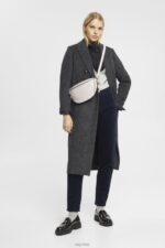 Esprit Mom fit cord trousers Women Navy Trousers & Pants P0D0X253 - Image 2