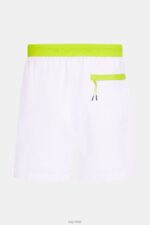 Esprit Neon Waistband Relaxed Shorts Men White Shorts P0D0X890 - Image 5