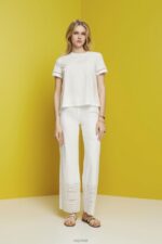Esprit Open-back blouse, TENCEL Women White Blouses P0D0X201 - Image 2