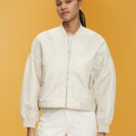 Esprit Oversized bomber jacket Women Light Taupe Jackets P0D0X214