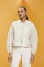 Esprit Oversized bomber jacket Women Light Taupe Jackets P0D0X214