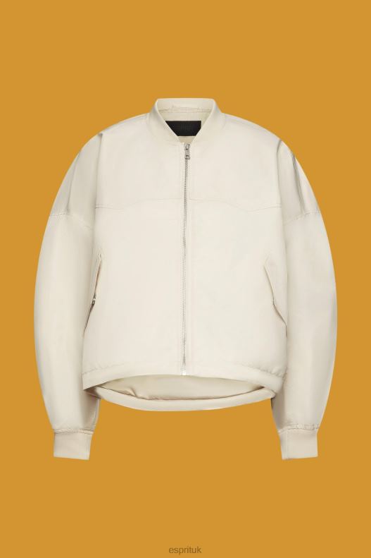 Esprit Oversized bomber jacket Women Light Taupe Jackets P0D0X214 - Image 5