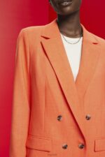 Esprit Oversized double-breasted blazer Women Orange Red Coats P0D0X313 - Image 3