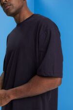 Esprit Oversized jersey T-shirt Men Navy T-Shirts P0D0X843 - Image 3