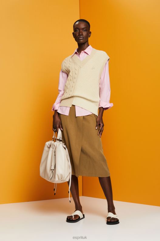 Esprit Oversized white cotton blouse Women Light Pink Blouses P0D0X407 - Image 2