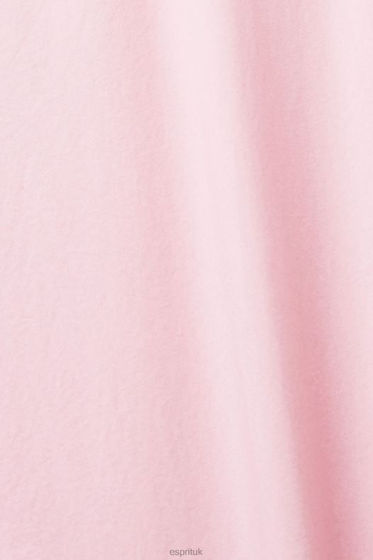 Esprit Oversized white cotton blouse Women Light Pink Blouses P0D0X407 - Image 4