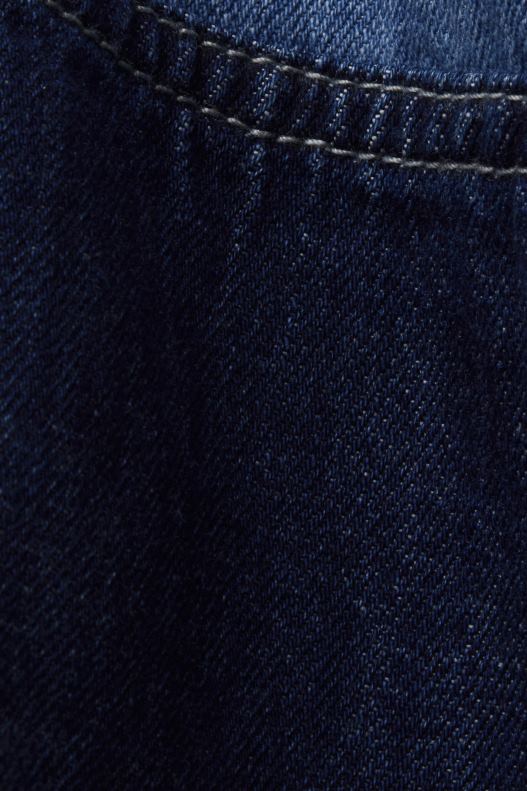 Esprit Patchwork jeans shirt, cotton blend Women Blue Light Wash Shirts P0D0X257 - Image 4
