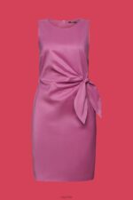 Esprit Pencil dress with a knot detail Women Violet Dresses P0D0X72 - Image 5